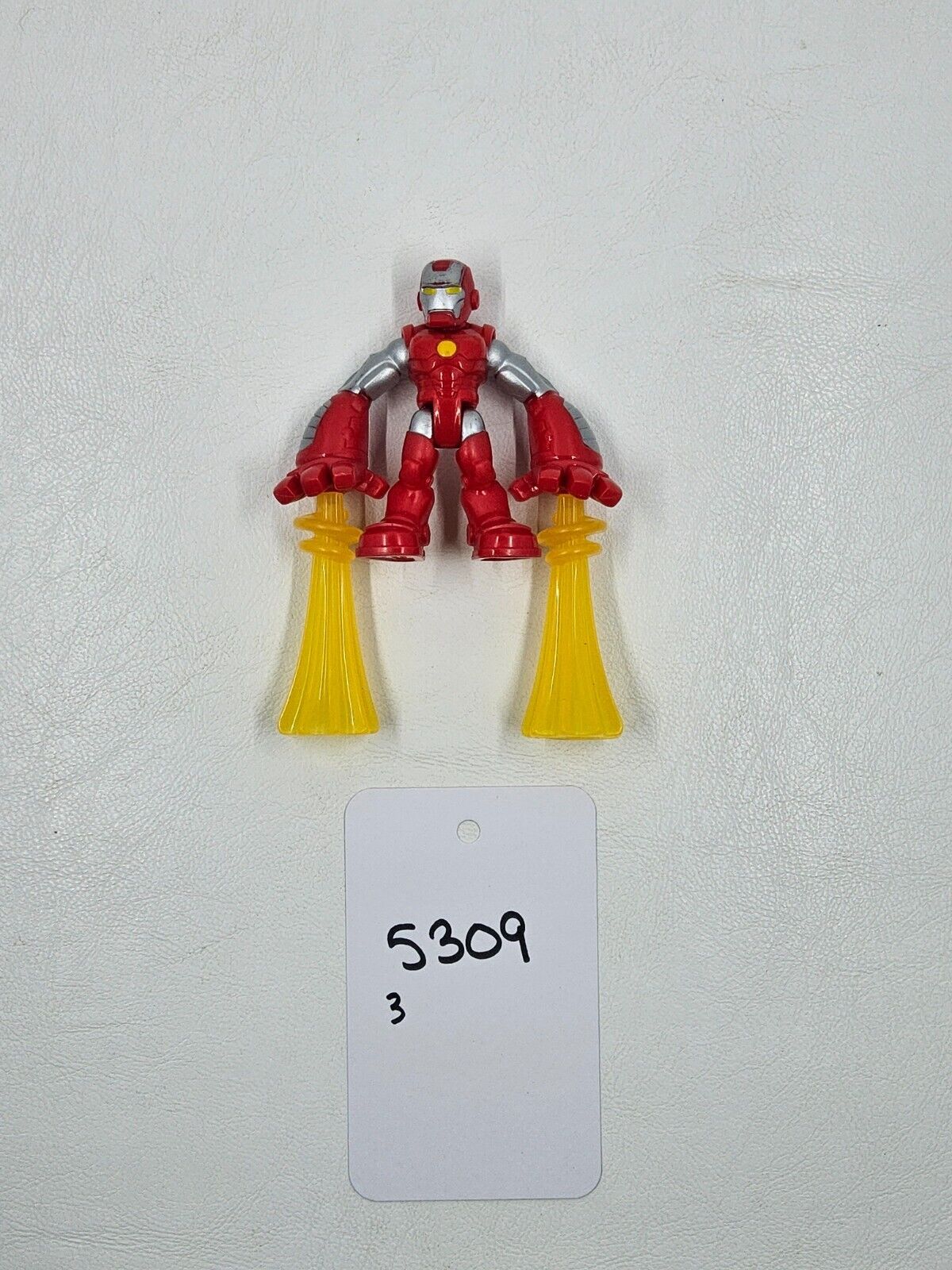 Playskool Marvel Super Hero Adventures POWER UP! IRON MAN figure w/yellow blast