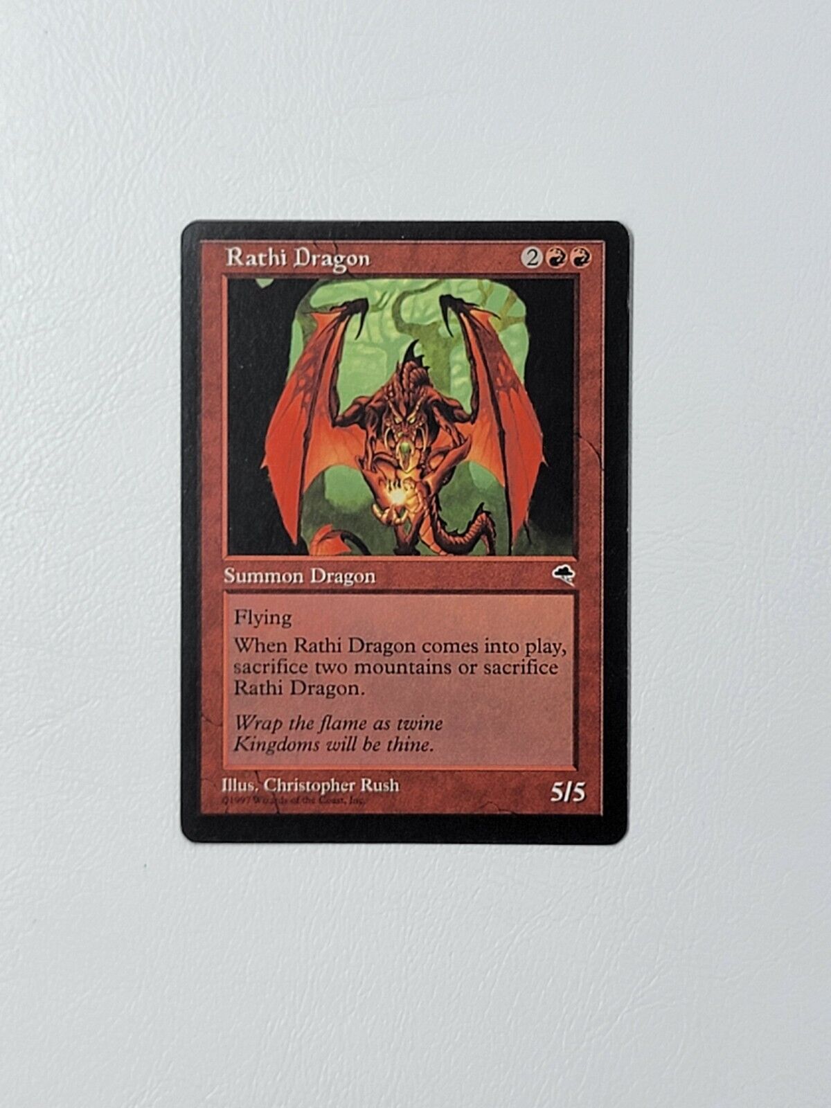 Magic the Gathering MTG Rathi Dragon (196) Tempest MP
