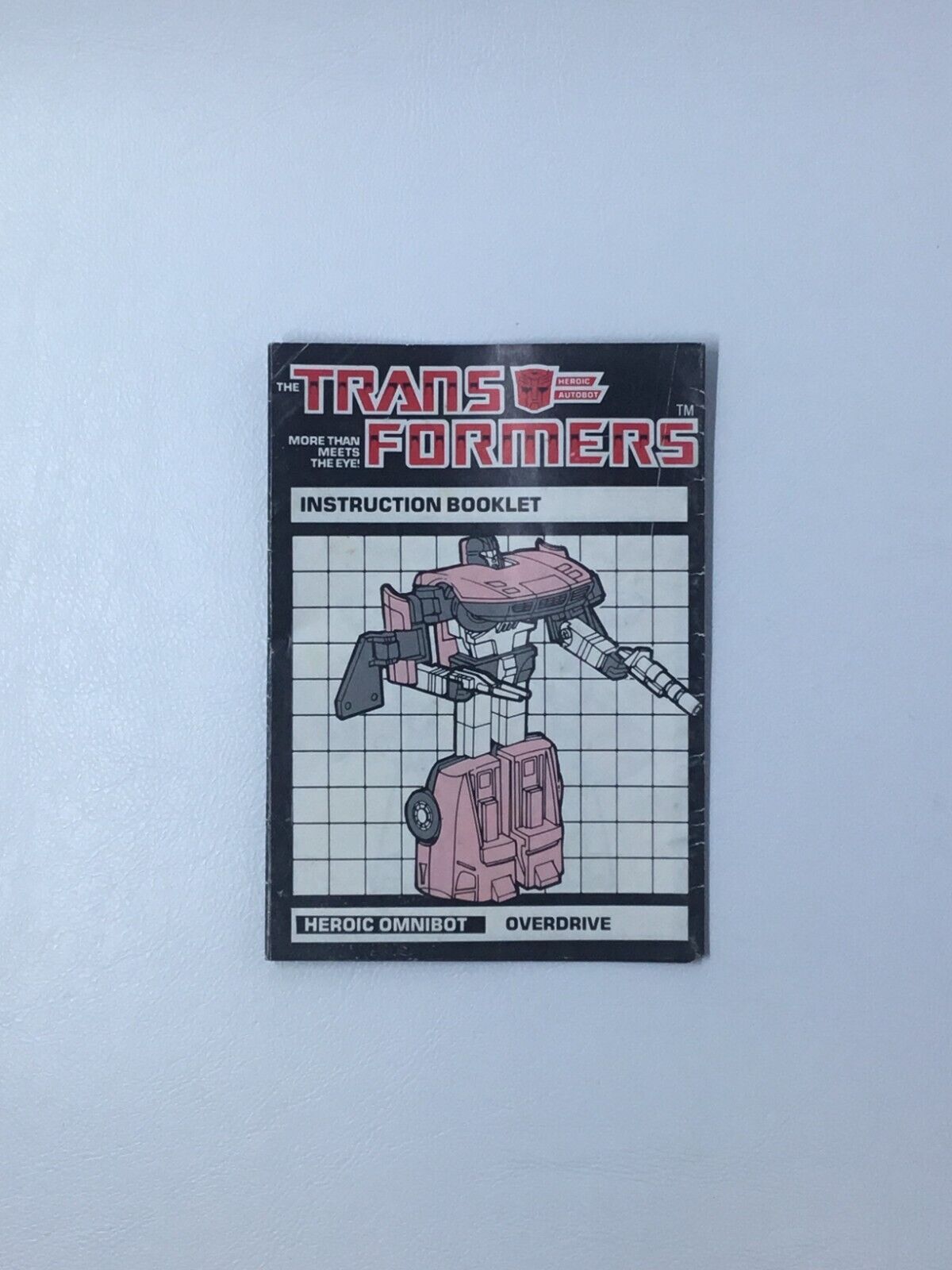 G1 Transformers Overdrive Instruction Manual Booklet