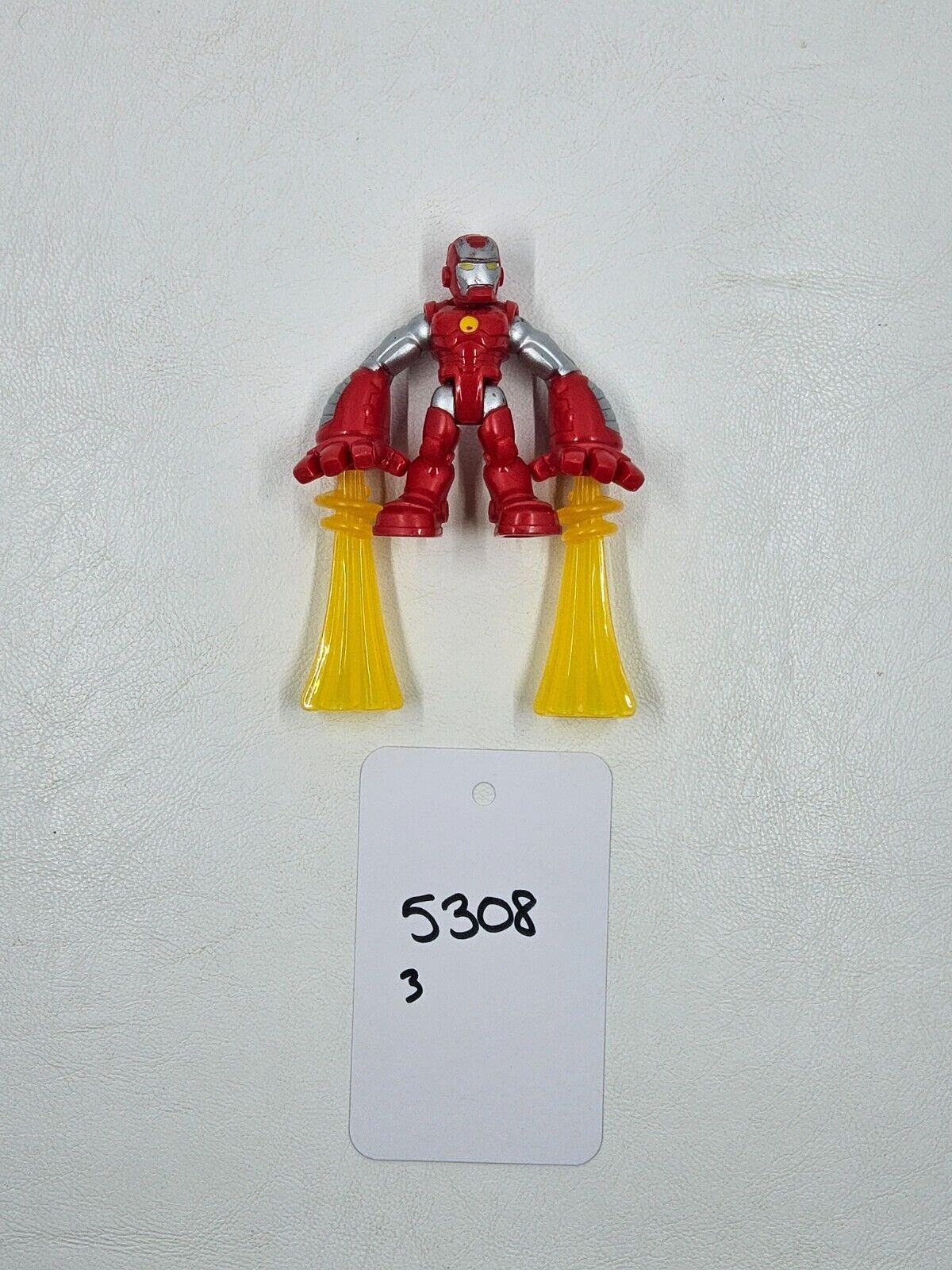 Playskool Marvel Super Hero Adventures POWER UP! IRON MAN figure w/yellow blast