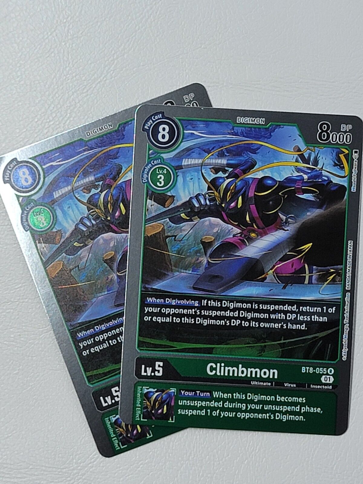Green Digimon BT8-055 New Awakening Climbmon SHINY NM/M ENGLISH 2x
