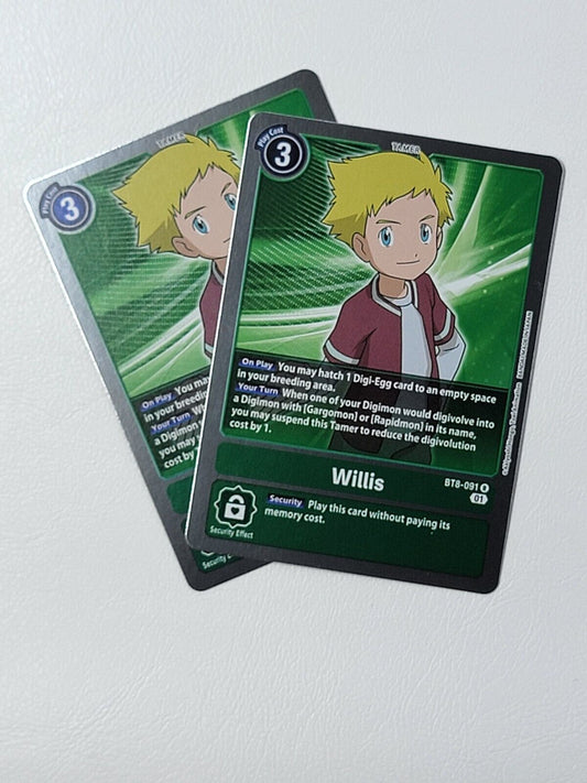 Green Digimon New Awakening Willis BT8-091 NM/M SHINY