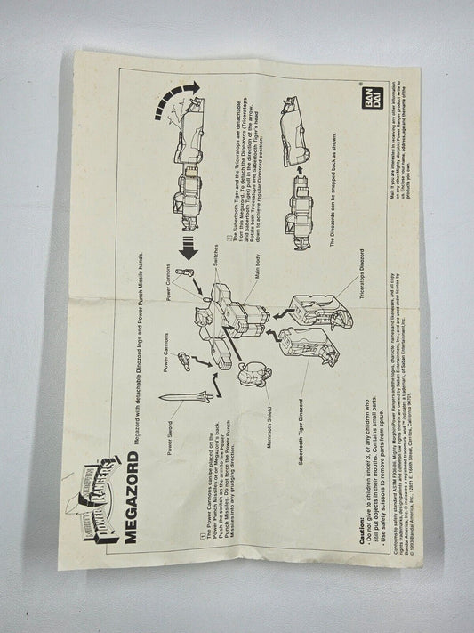 Power Rangers Megazord Instructions