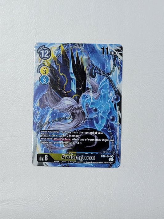 DIGIMON TCG Azulongmon - BT8-044 - R - Near Mint New Awakening SHINY