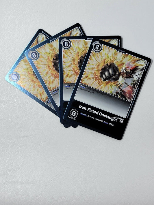 Digimon TCG BT6-106 Iron-Fisted Onslaught Playset Double Diamond Black Rare NM/M