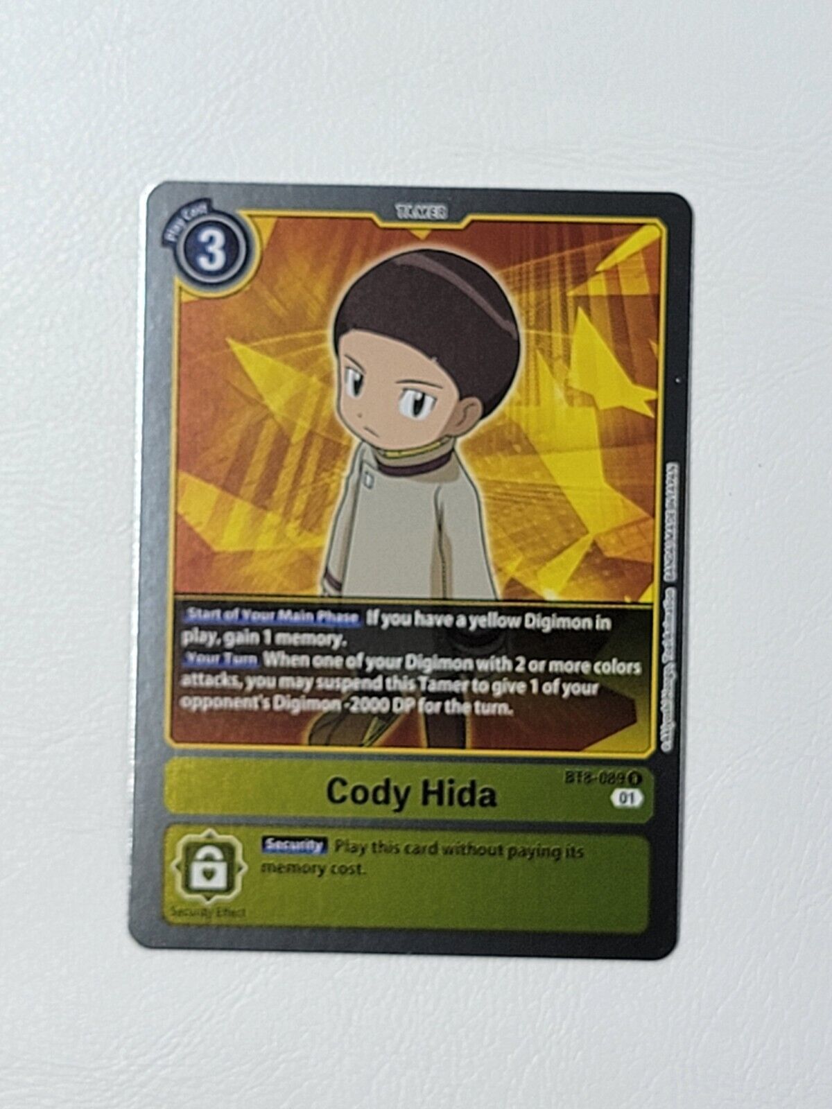 Bandai Digimon CCG - Tamer: Cody Hida BT8-089 Rare Holo