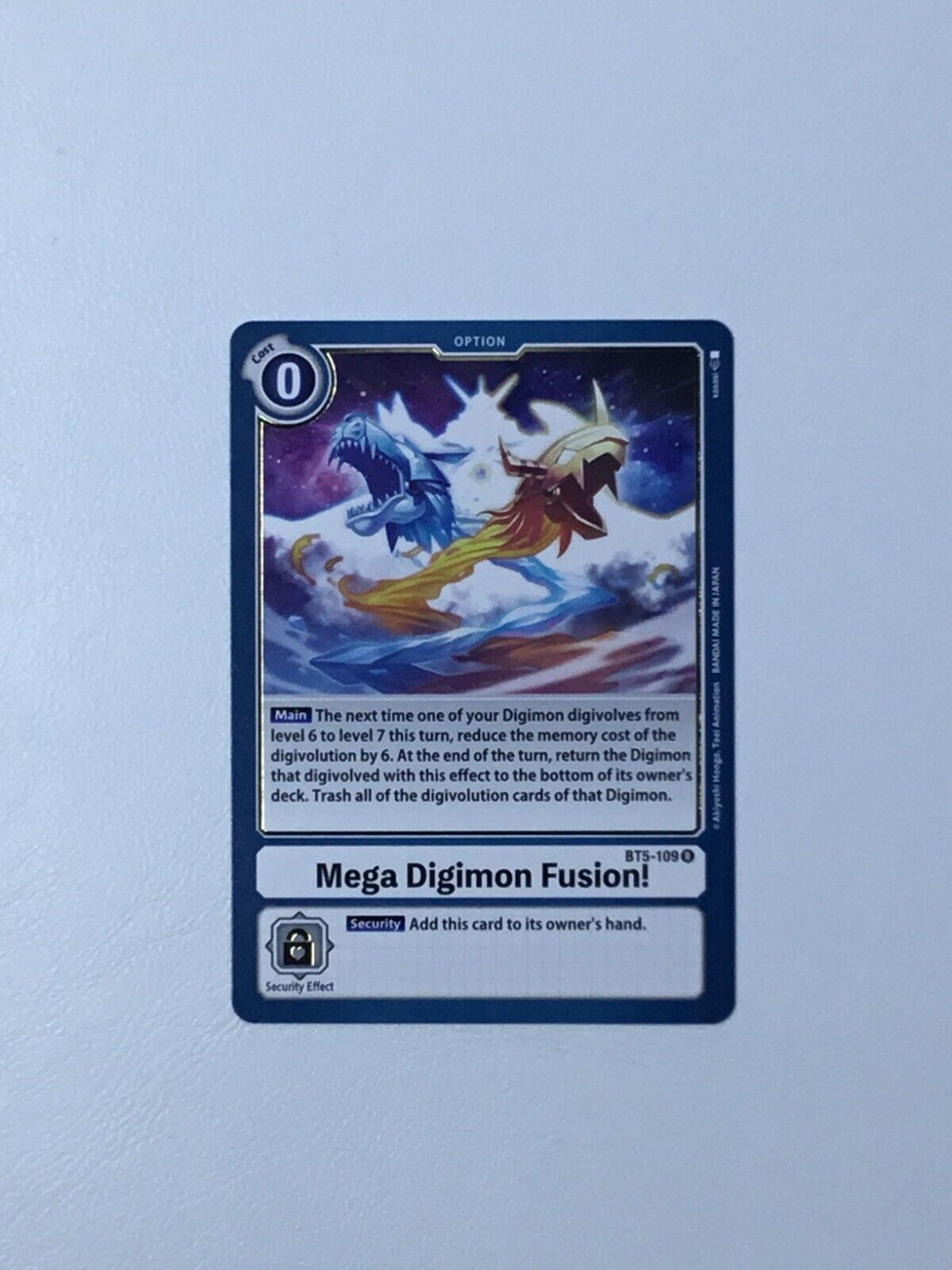 Digimon TCG - Option: Mega Digimon Fusion! BT5-109 Rare