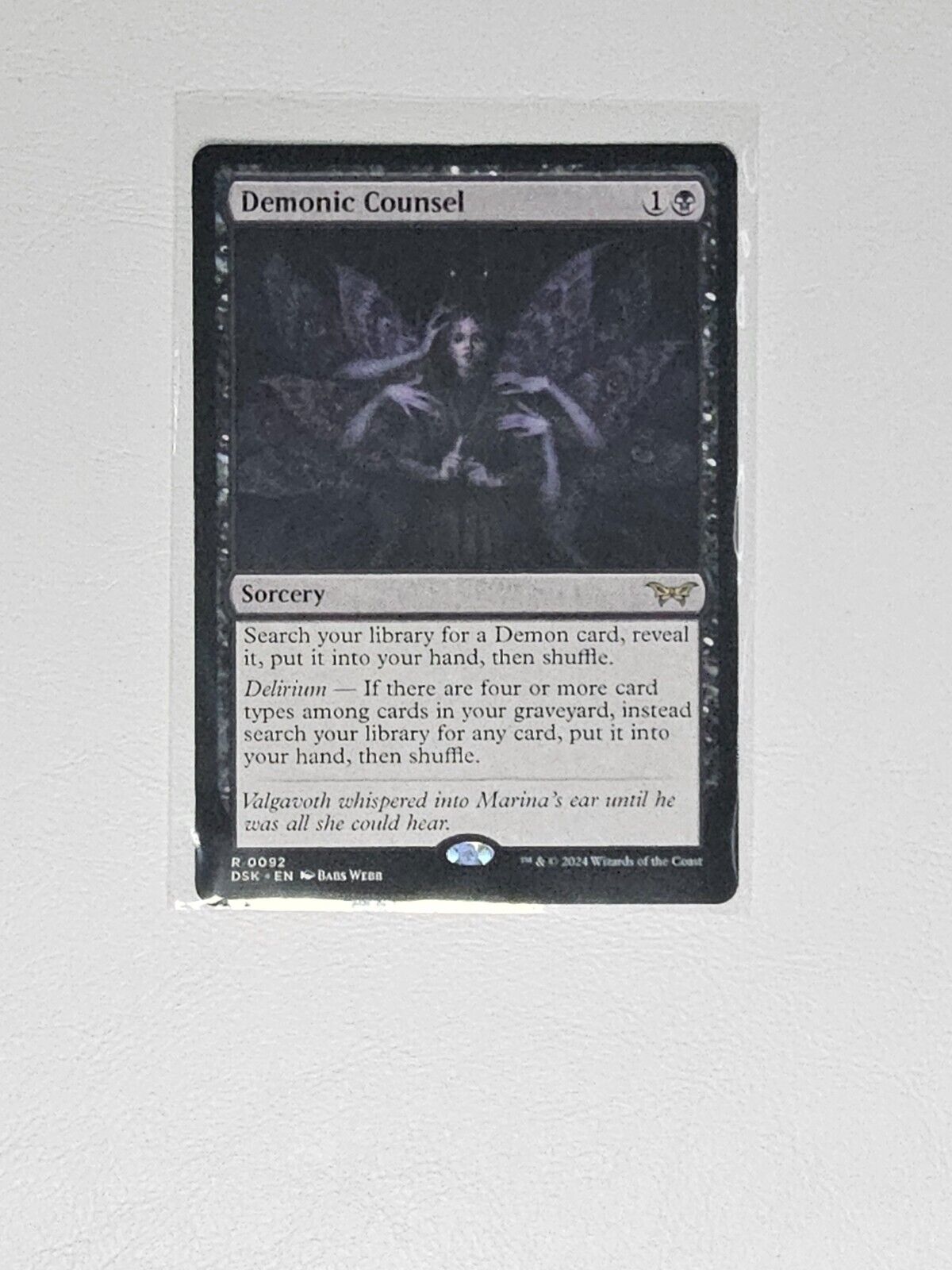 x1 Demonic Counsel DSK Duskmourn MTG 92 RARE M/NM 1x