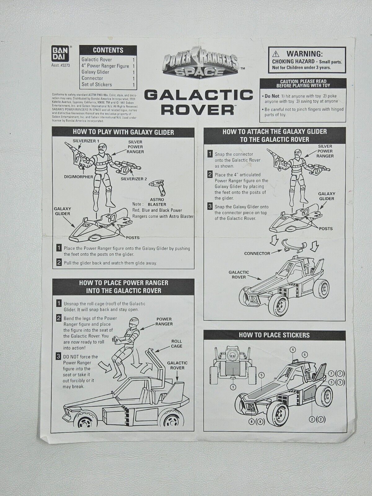 Power Rangers Galactic Rover Instructions