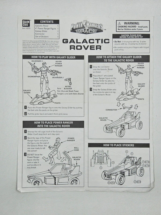 Power Rangers Galactic Rover Instructions
