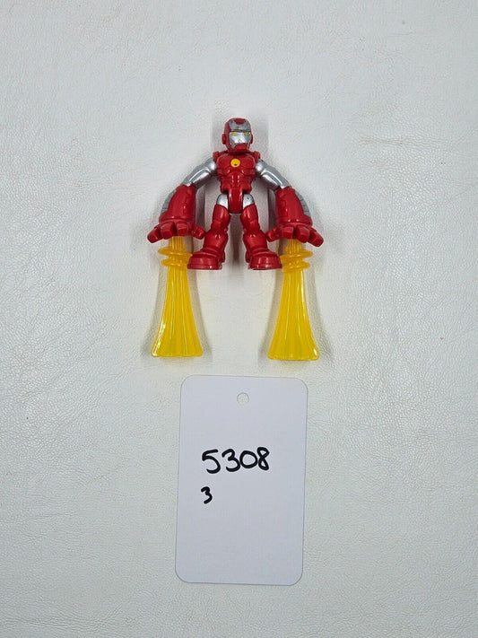 Playskool Marvel Super Hero Adventures POWER UP! IRON MAN figure w/yellow blast