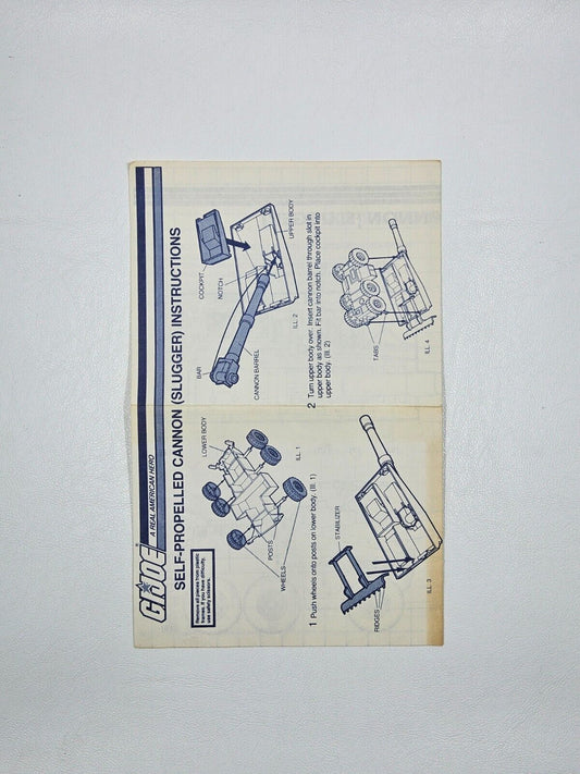 G.I. Joe Self Propelled Cannon Slugger Instructions Manual Blueprints GI ARAH