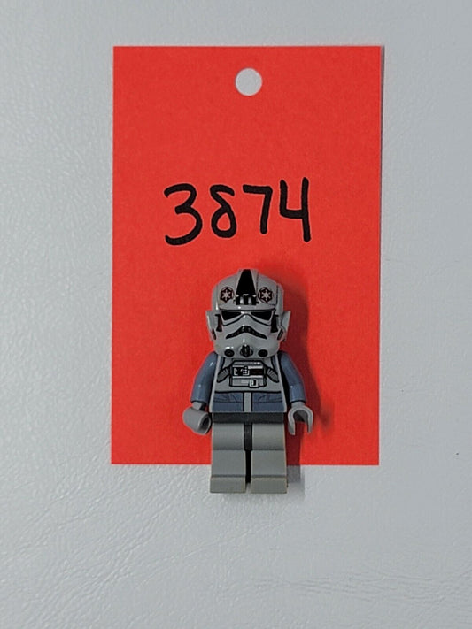 LEGO Minifigure Star Wars AT-AT Driver Dark Red Imperial Logo Grimacing sw0581