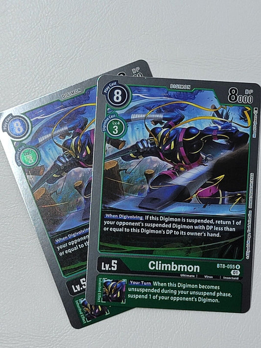 Green Digimon BT8-055 New Awakening Climbmon SHINY NM/M ENGLISH 2x