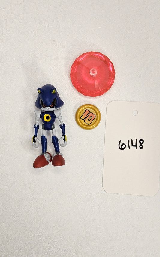 Metal Sonic Figure - Sonic The Hedgehog Tomy 3" - Chaos Emerald