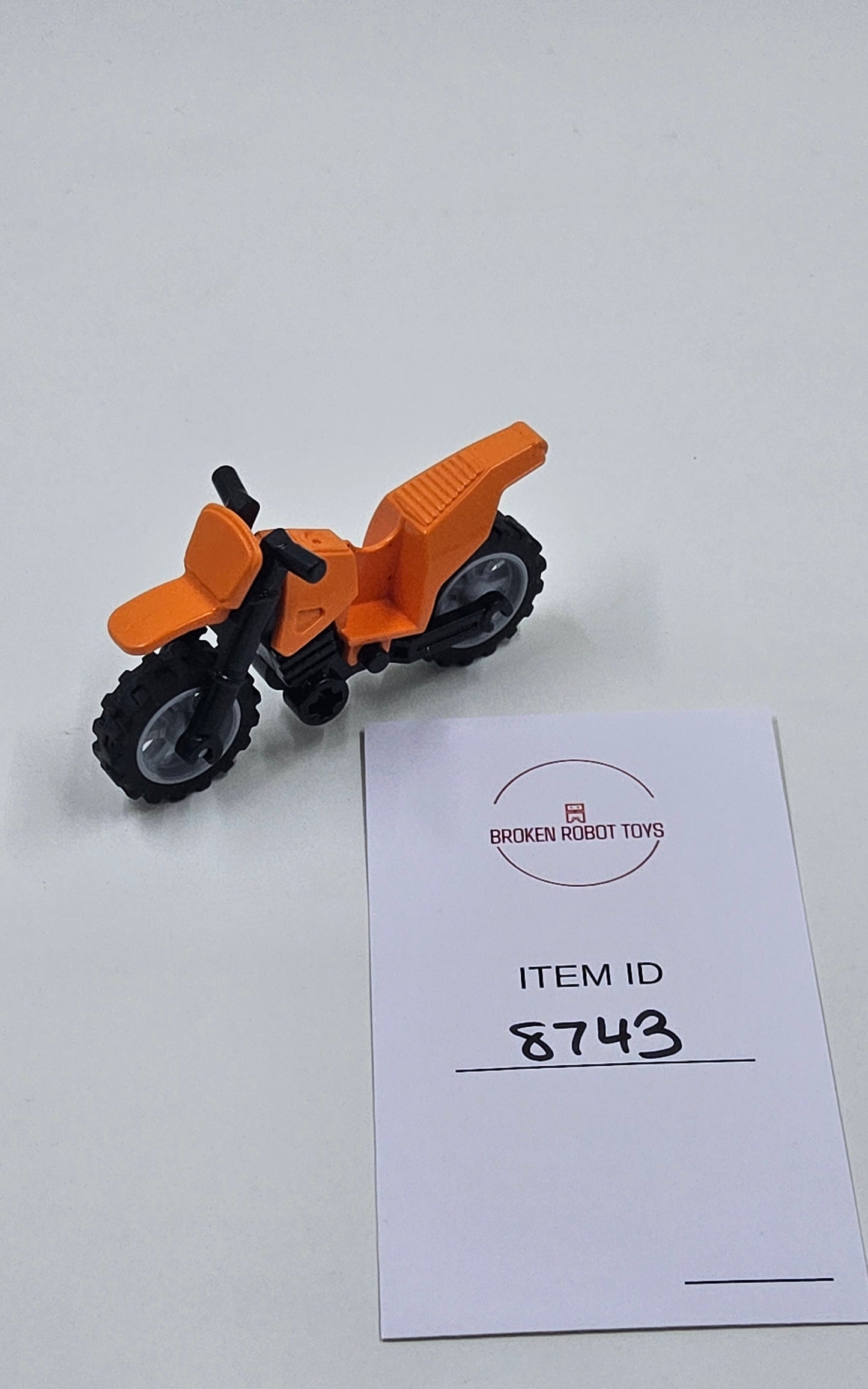 Lego - Orange Dirt Bike Motorcycle - Minifigure Accessory