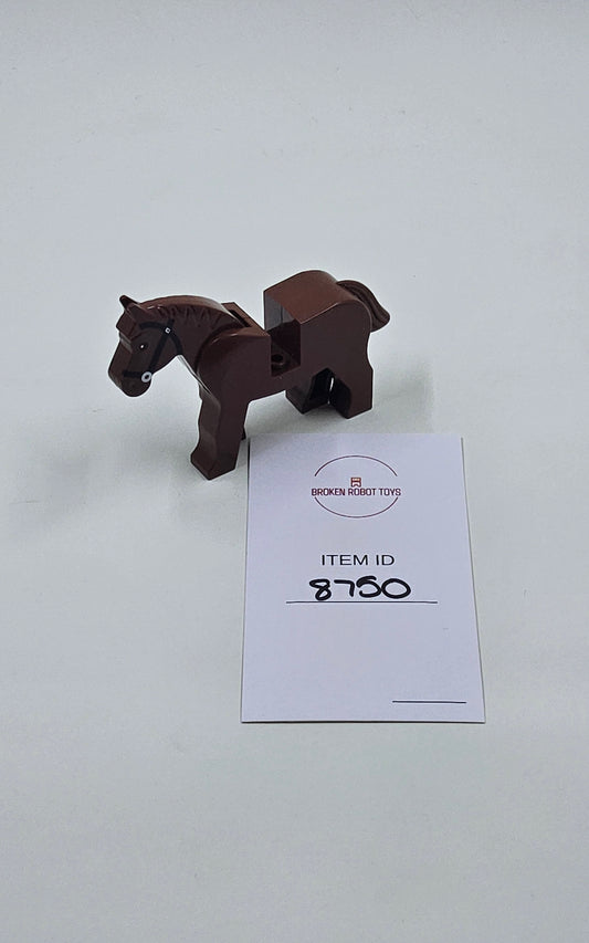 Lego - HORSE - Black Eyes, Red Bridle Print - 493c01pr00034