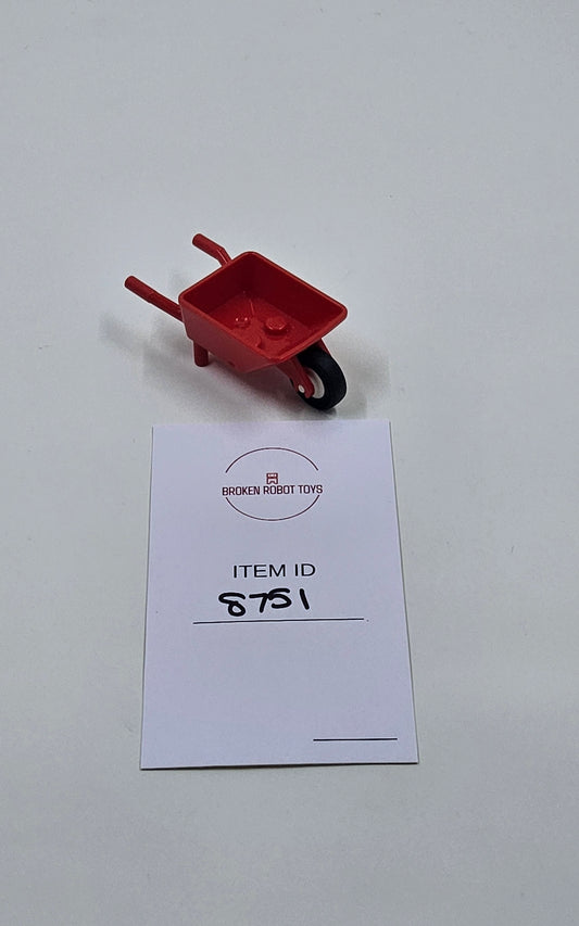 LEGO Parts: Wheelbarrow, Friends, Garden Minifig Accessory, Part # 98288C01, Red